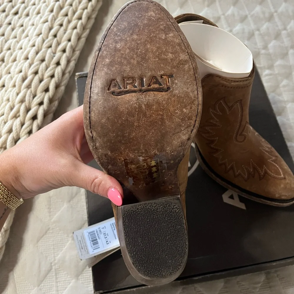 Ariat Dixon R Toe Western Ankle Boots Booties - Picture 7 of 8